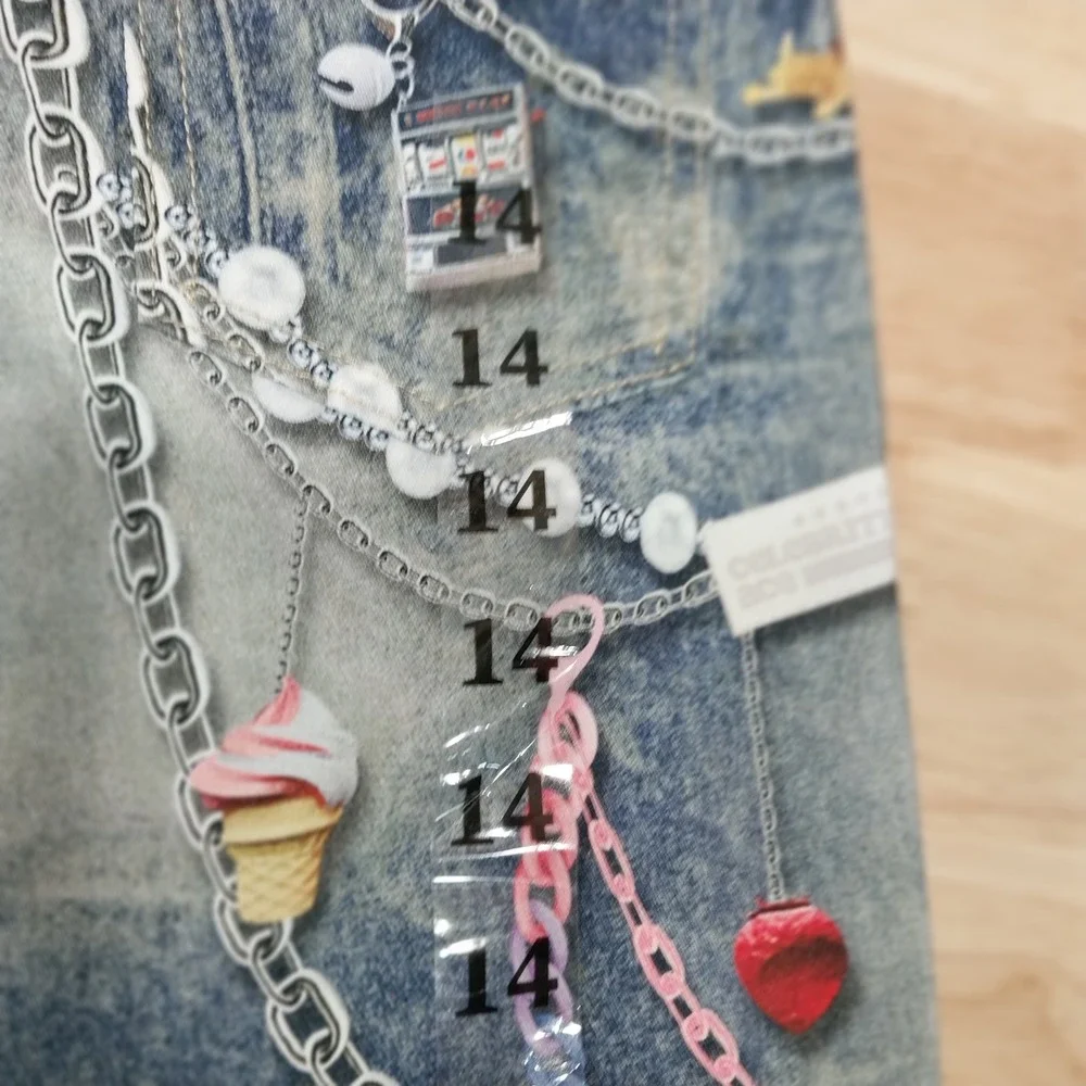 Celebrity Ace Kids Jeans 90s Charms Acid Wash 14 Blue